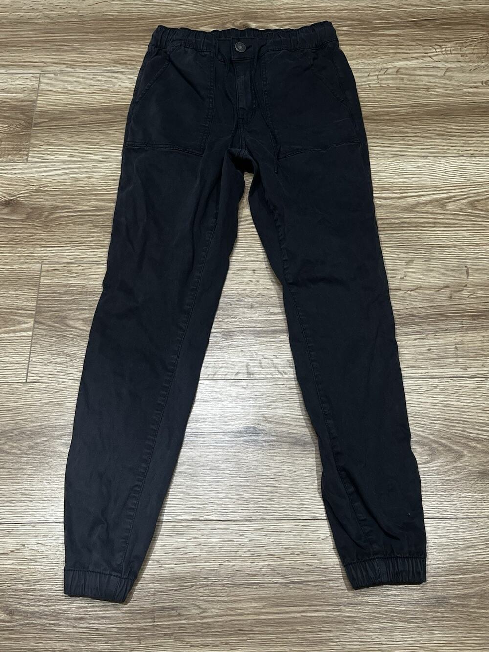 American Eagle Pants Womens Size 8 Black Super Stretch Jogger Zip Casual Lounge